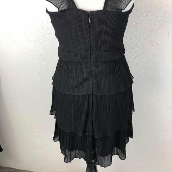 Black ruffle tier cocktail dress - Picture 9 of 9